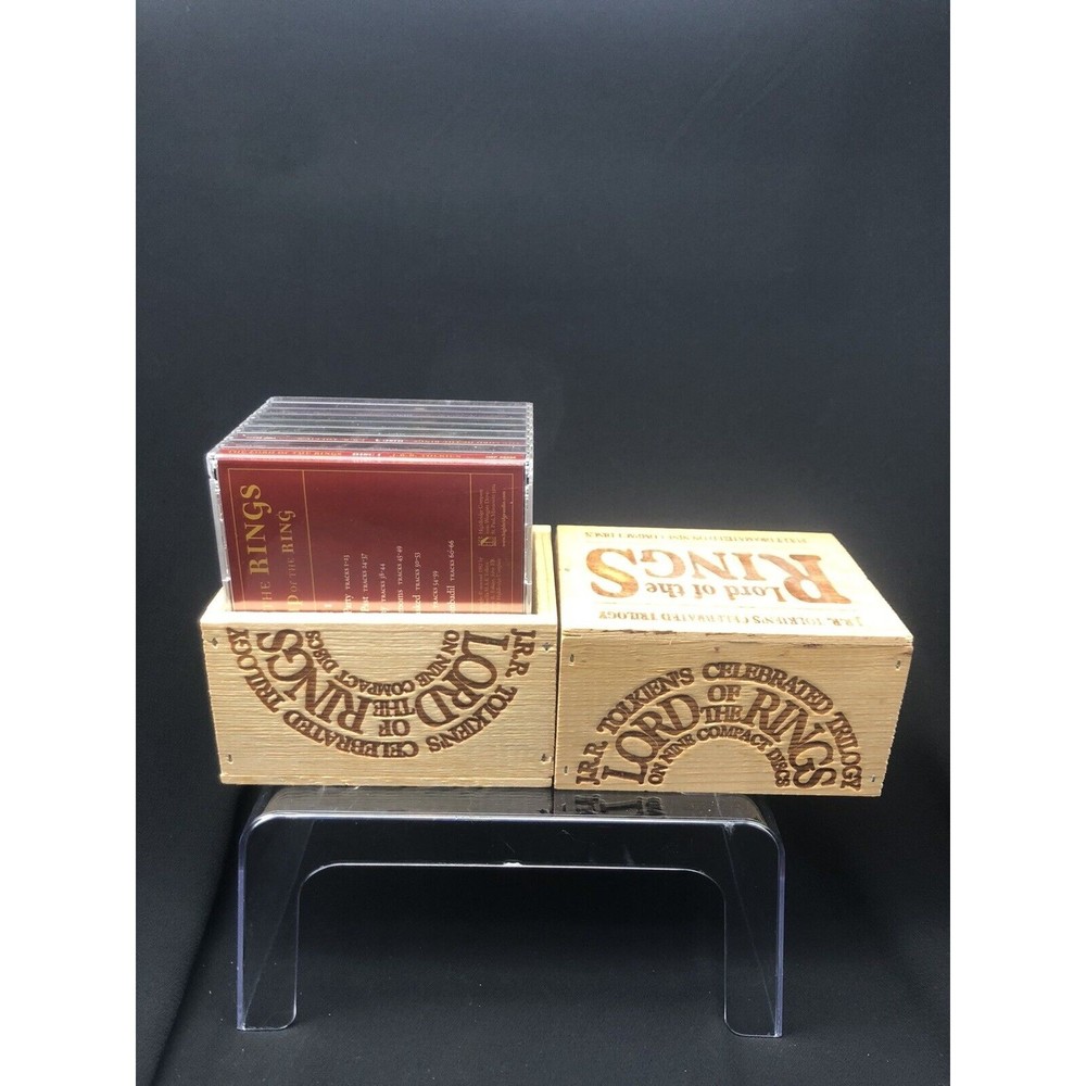 J R Tolkien’s Lord of the Rings Trilogy CD Audio Set Wood Box